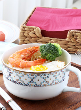 骨瓷早餐碗饭盒泡面碗食堂打饭碗