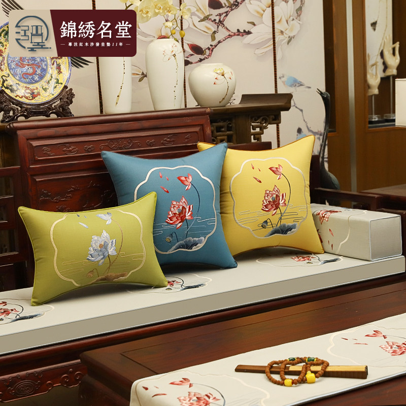 中式红木沙发坐垫古典实木家具坐垫带靠背海绵防滑加厚椅子坐垫套