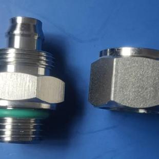 304不锈钢外丝快拧直通接头锁母直通G螺纹软气管四氟PU尼龙管