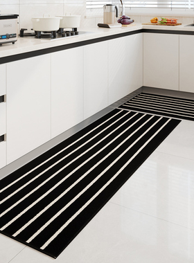 厨房专用地垫防滑防油可擦免洗脚垫子高级感家用长条吸水耐脏地毯