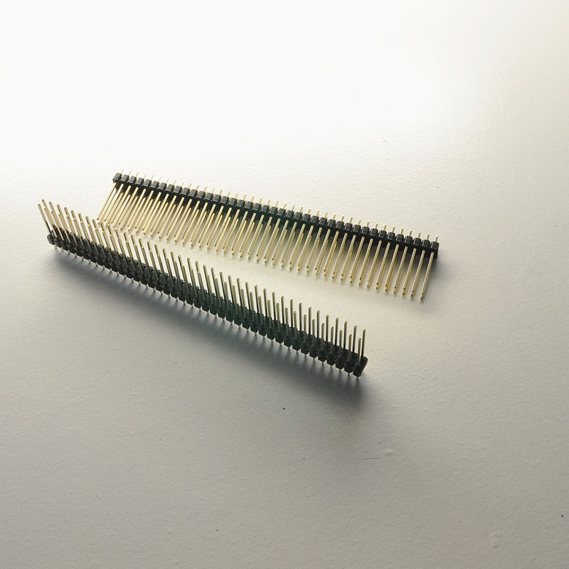 双排长排针 间距2.54MM  2*40P 脚长21MM 铜针 100个=87元.