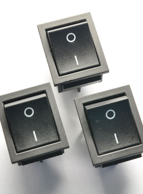 黑色 船型 开关 KCD4-201 翘板 电源 开关 4脚 2档 16A 250V