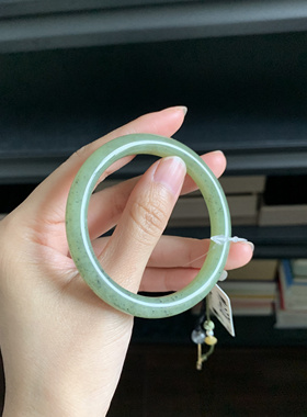 毛毛的翠//M 12778/和田玉碧玉手镯翡翠水晶礼包//52.4/160