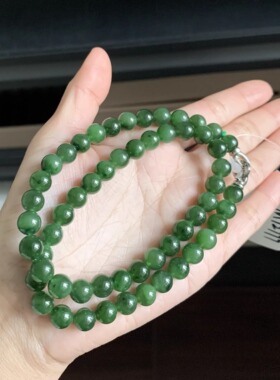 毛毛的翠//M 12777/和田玉碧玉项链/330