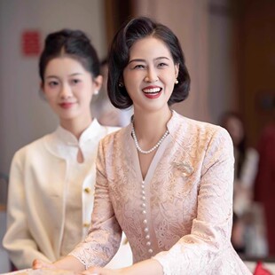 钰兰~~喜婆婆婚宴装礼服妈妈结婚高端香槟色十月高端喜妈妈两件套