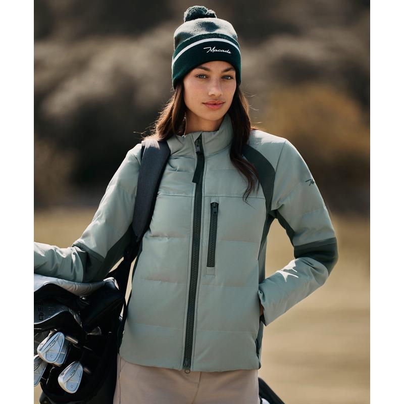 代购代购MACADE女士高尔夫夹克保暖保暖防风设计带拉链口袋