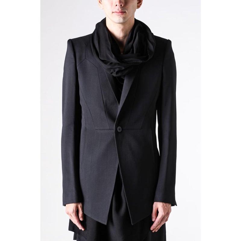 代购Julius男士夹克防风保暖毛呢混纺春秋通勤外套爆款简约