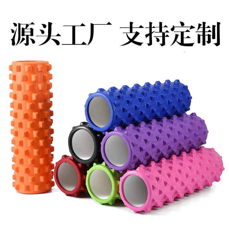 厂家狼牙棒空心瑜伽柱按摩棒肌肉放松滚筒瑜珈棒泡沫轴滚轴