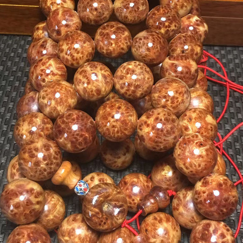 爆款崖柏手串2.0满瘤疤雀眼陈化料老料12颗佛珠念珠文玩木手链男
