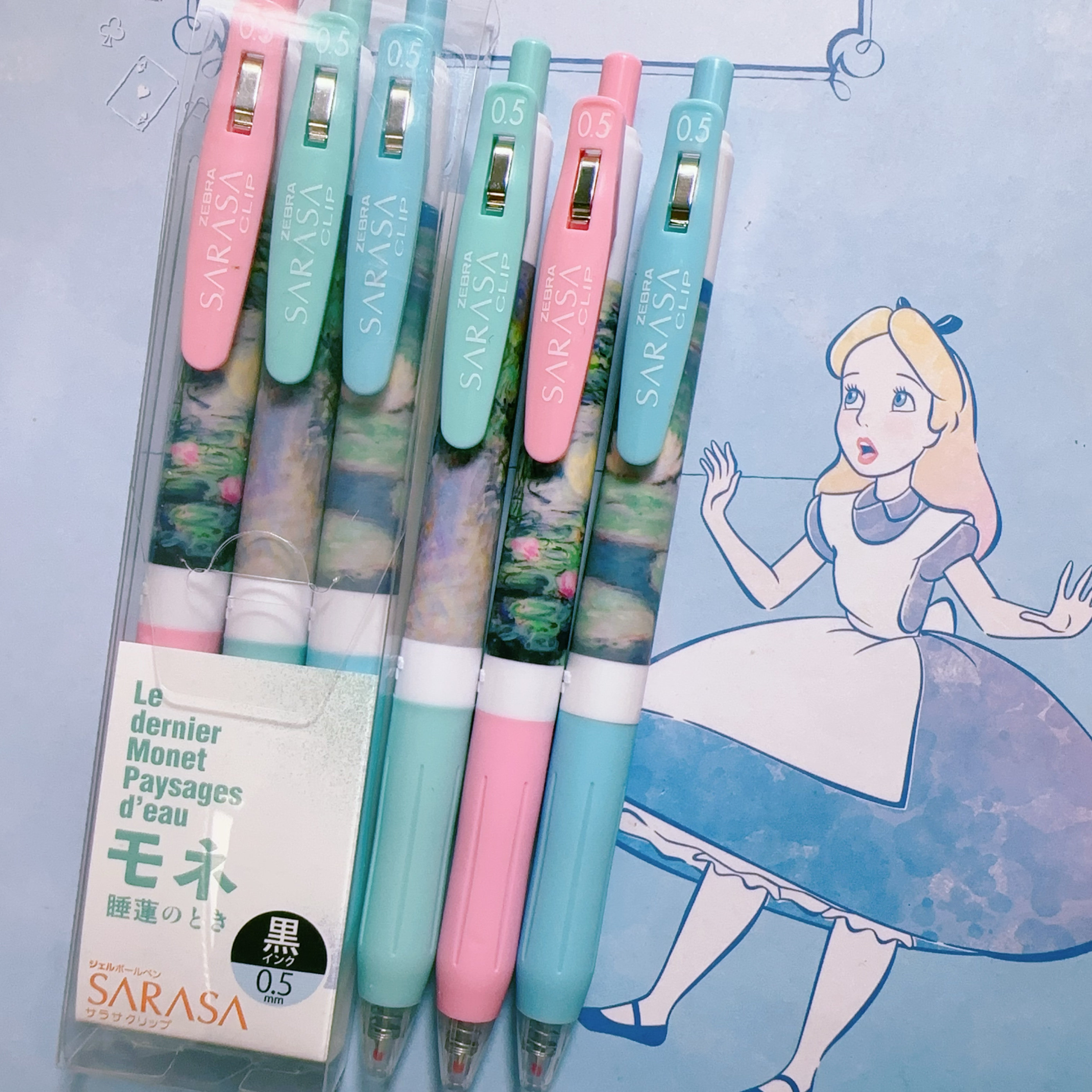 日本斑马莫奈限定款 京都京瓷美术馆绝版限定黑色中性笔按动0.5mm