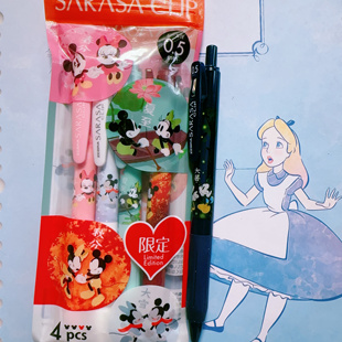 日本斑马节气秋分大暑春分夏至米奇米妮限定中性笔按动黑色笔0.5m