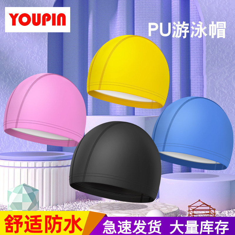 泳帽女男款不勒头长发加大护耳图片