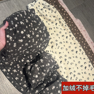 2025冬季爆款碎花甜美宽松睡裤直筒居家裤子加厚加绒遛弯裤暖暖裤