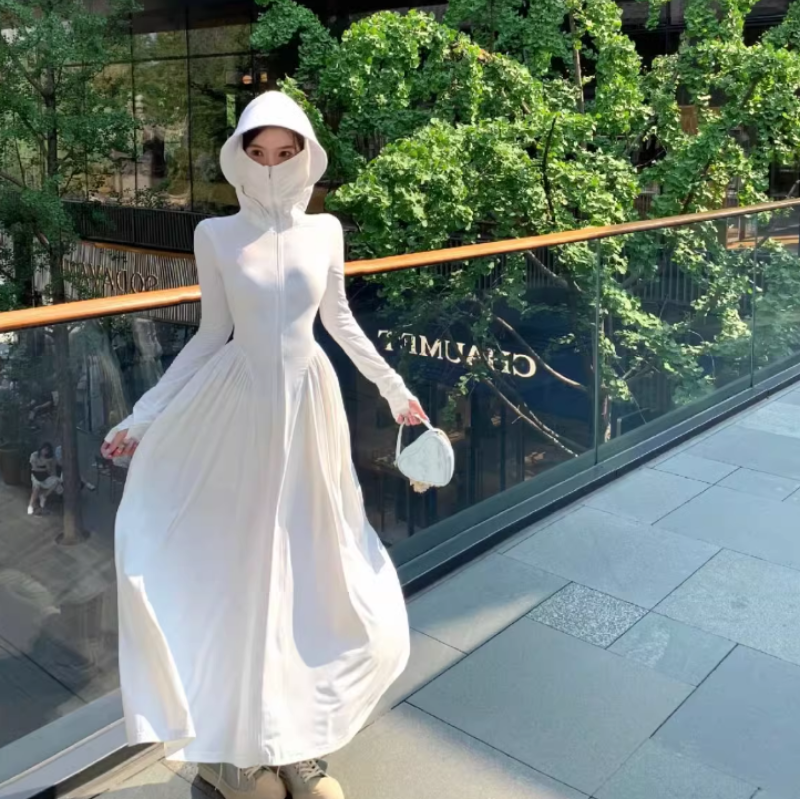 防晒衣女夏季中长款2024新款气质轻薄透气防紫外线修身防晒服外套