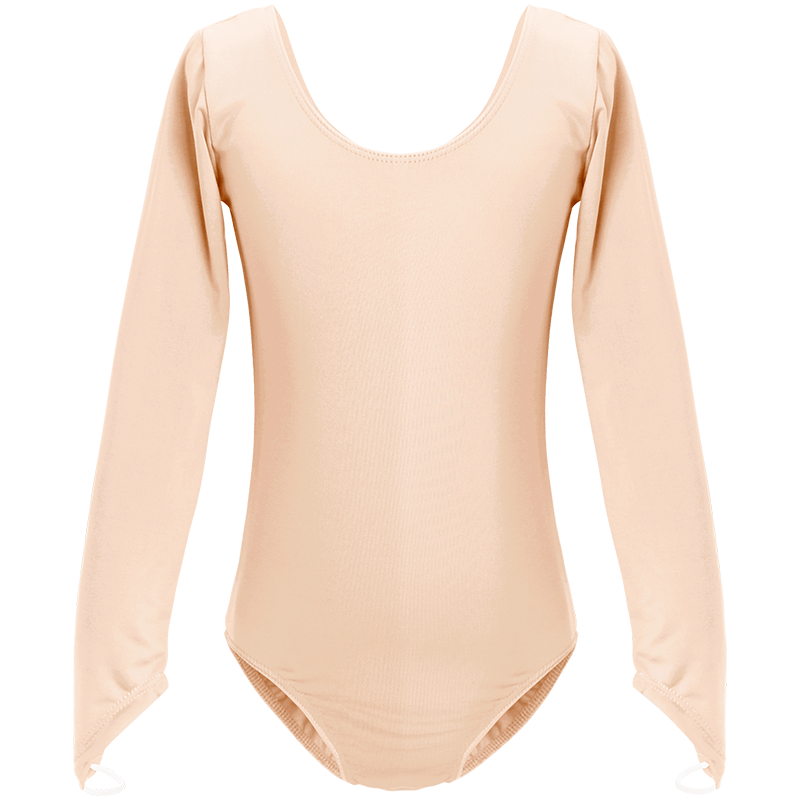 儿童舞蹈服打底衣肉色春秋连体隐形抢装服女童芭蕾舞练功服打底衫