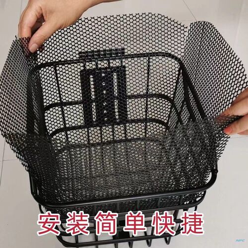 电动车筐防漏网兜东西自行