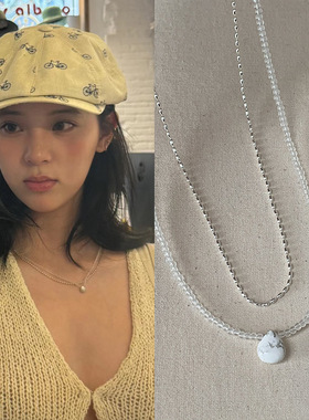 欧阳娜娜同款双层串珠项链女简约高级感独特时尚百搭颈链锁骨链