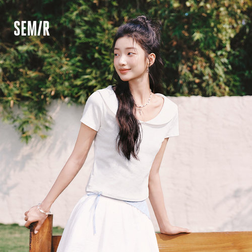 森马女夏短款修身POLO衫