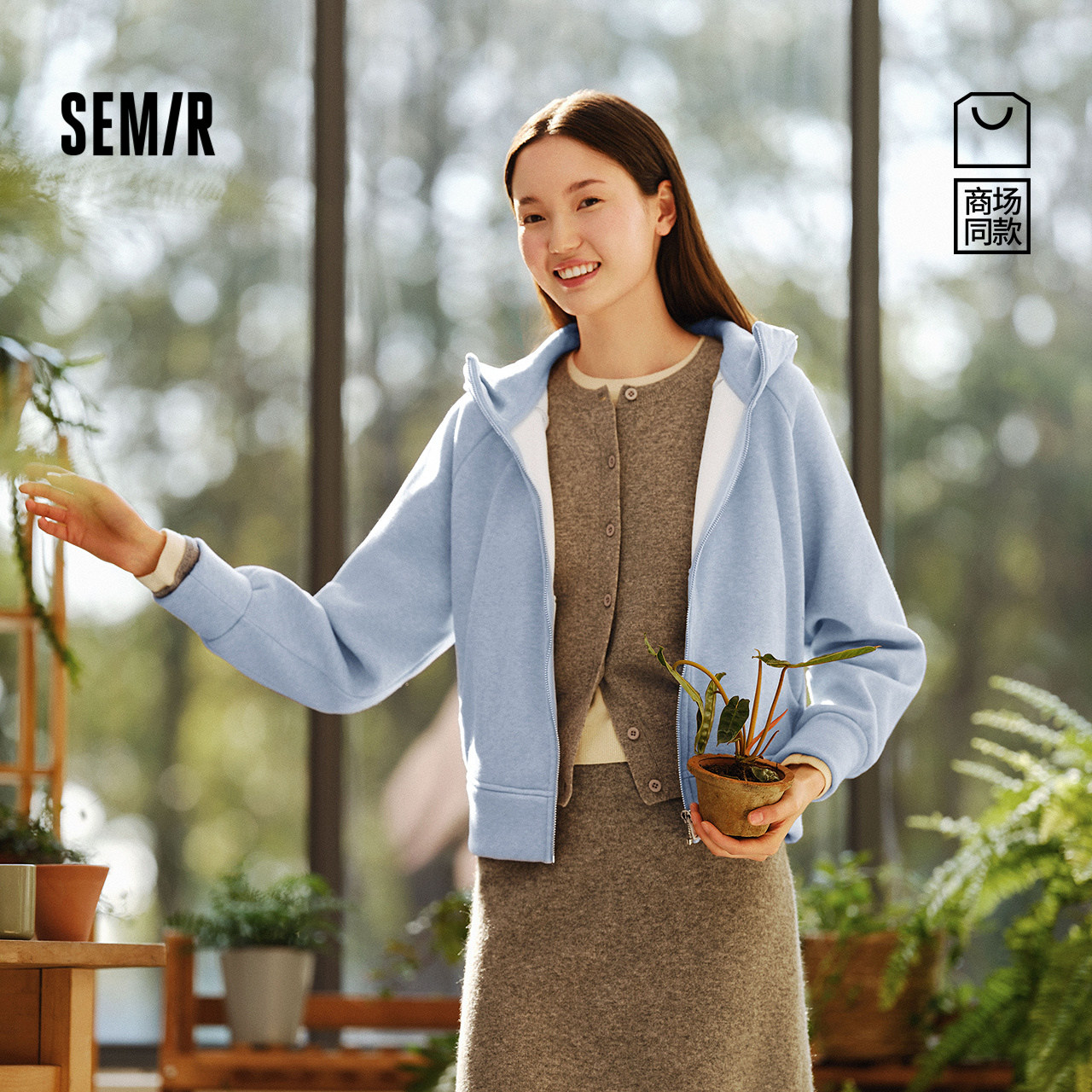 商场同款|森马外套女冬季修身插肩袖加绒2025新款休闲风显瘦夹克,女装/女士精品,短外套,淘宝优惠券,粉丝福利购,淘宝优惠卷