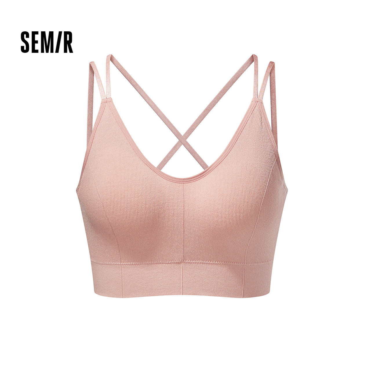 森马文胸女春季针织吊带背心内置胸垫交叉美背纯色内搭舒适细肩带,女士内衣/男士内衣/家居服,睡衣上装,淘宝优惠券,粉丝福利购,淘宝优惠卷