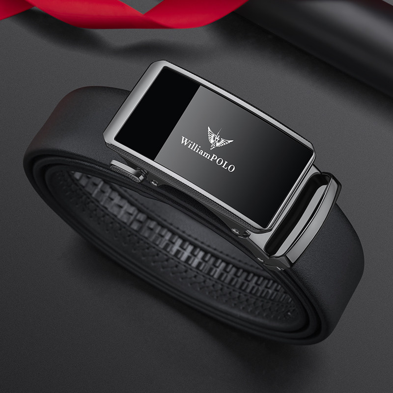 英皇保罗皮带男款自动扣2026新款商务百搭真皮腰带中青年休闲裤带