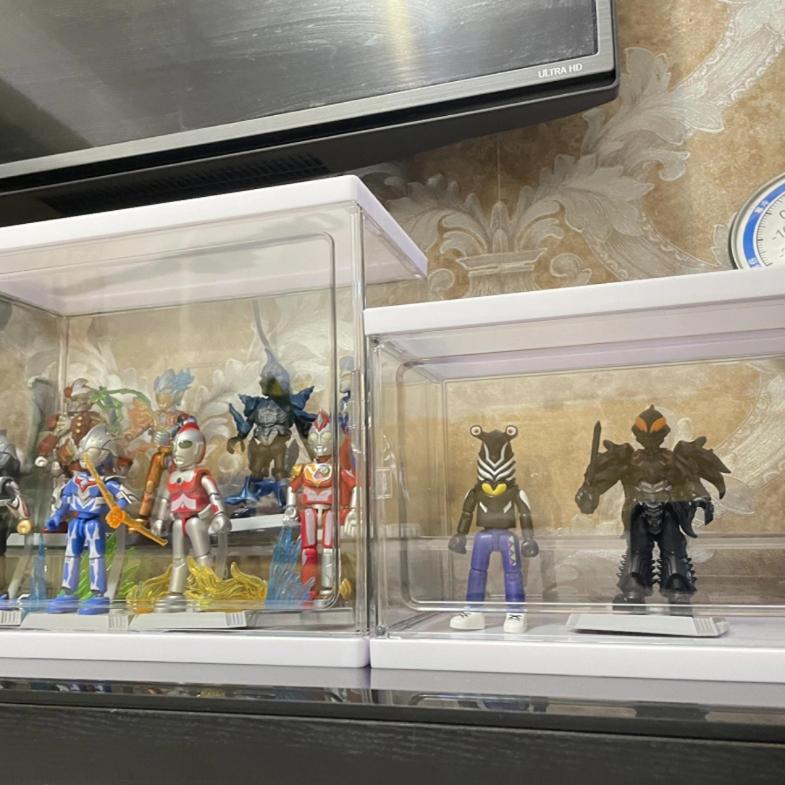 布鲁克奥特曼展示盒手办公仔泡泡玛特摆放盒透明收纳盒玩具收纳盒
