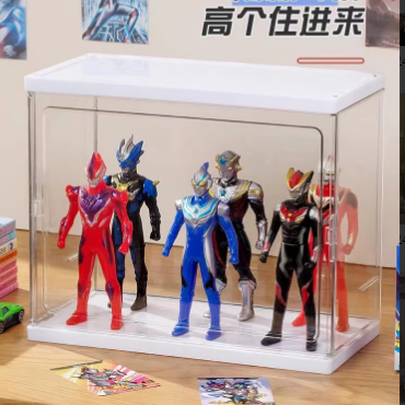 手办公仔玩具收纳盒泡泡玛特摆放盒透明收纳盒布鲁克奥特曼展示盒