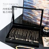 新款 高级感首饰盒收纳耳钉耳环大容量展示盒项链饰品耳饰透明防尘