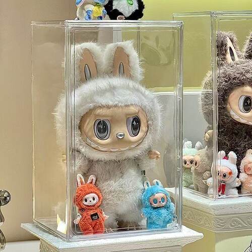 亚克力透明展示柜适用于泡泡玛特AIMOMO大首领大天使公仔防尘盒