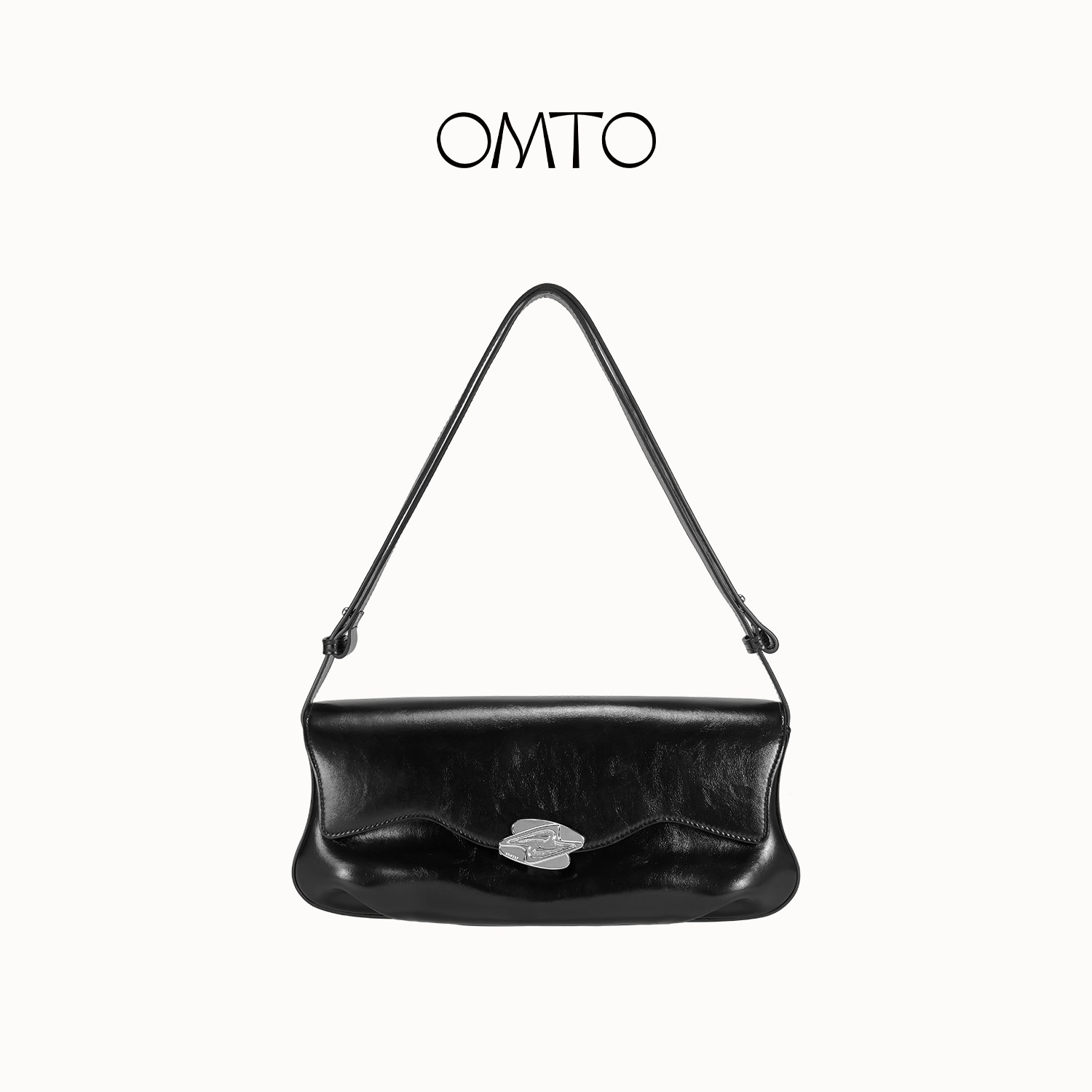 OMTO鼓鼓法棍包女2026春夏新款单肩高级感腋下女包通勤斜挎法棍包