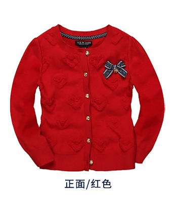 女童兔毛2023年春季蝴蝶结针织衫