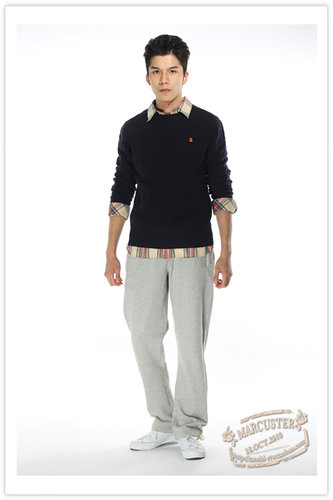 羊毛衫男纯色圆领休闲