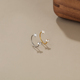 F136医用植入级钛合金C杆马蹄环穿刺唇钉养耳洞抓锆石耳环小耳钉