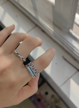 925纯银度假风蓝色戒指