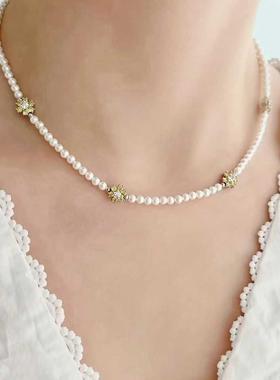 925纯银贝母珠短款项链