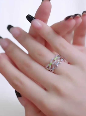 925纯银度假风蓝色戒指