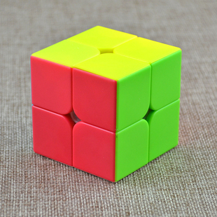 奇艺实色免贴纸二阶魔方2阶 磨砂面顺滑初学儿童节幼儿园礼物