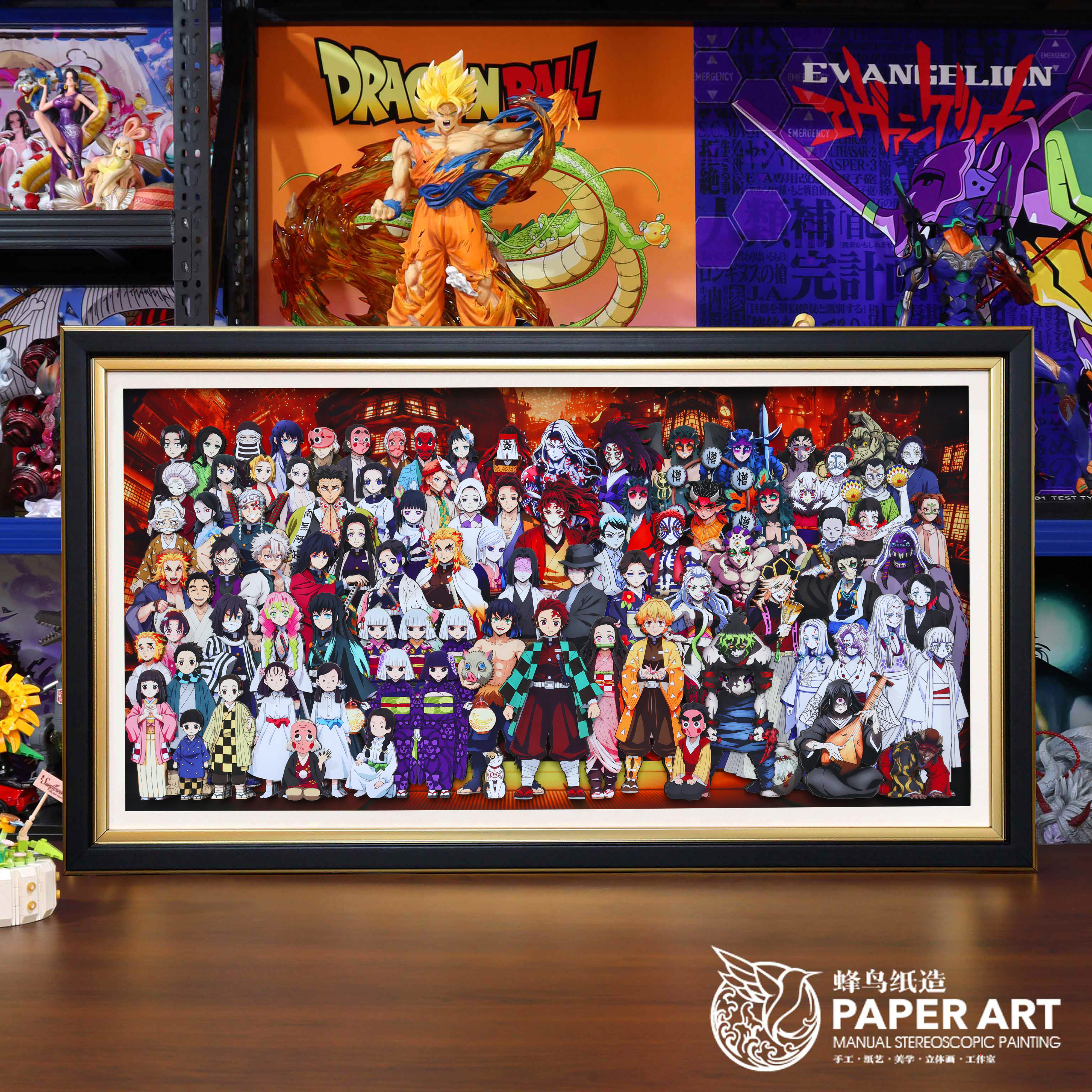 鬼灭之刃全家福立体画无限城礼物