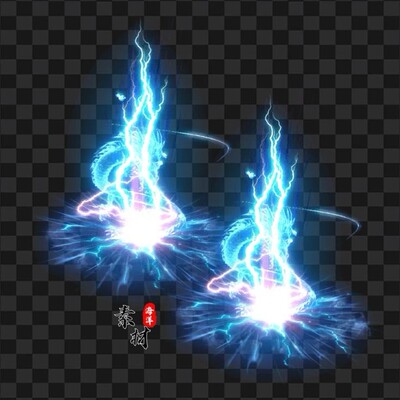 传奇技能素材 战-雷龙斩 8方向 高清PNG-BMP格式序列帧 JN065