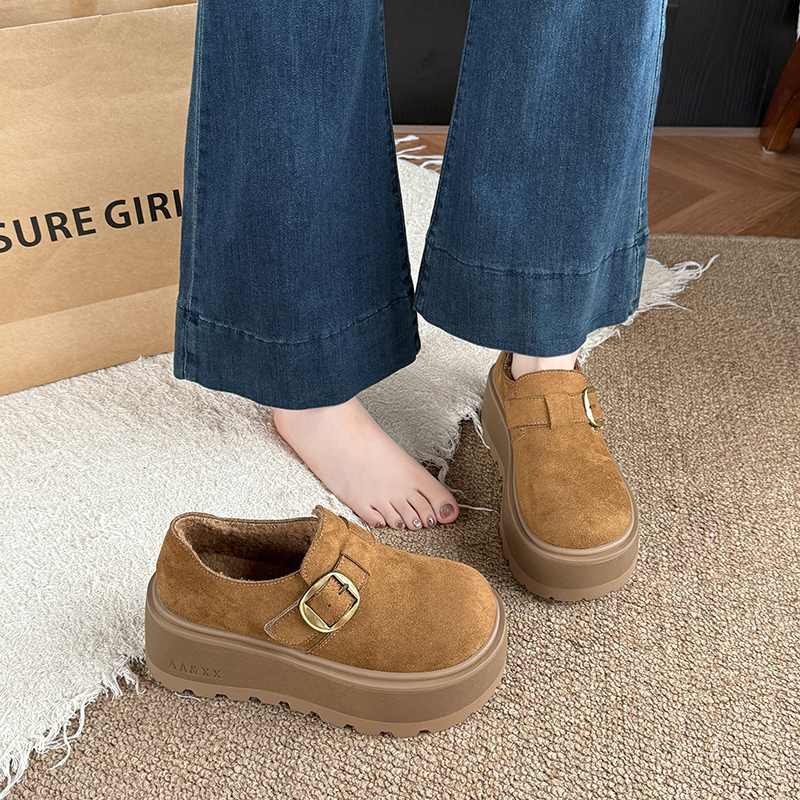 2025年冬季网红爆款保暖舒适休闲时尚百搭洋气加绒勃肯女鞋