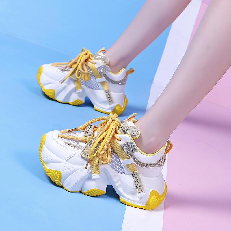 2025春秋新款大码厚底老爹鞋