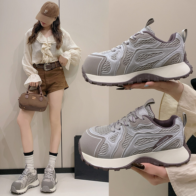 2026春季网红新款厚底透气网面运动鞋百搭休闲显脚小轻便老爹鞋女,女鞋,老爹鞋,淘宝优惠券,粉丝福利购,淘宝优惠卷