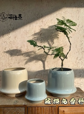 萌悟志 陶瓷花盆家用轻奢高级感月季蝴蝶兰专用多肉盆栽绿萝花盆