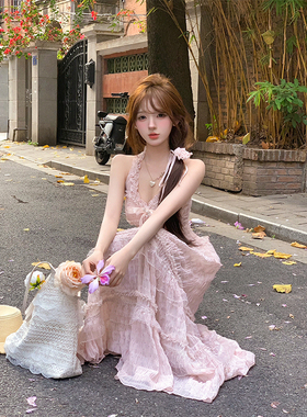 【瑞茜】赴约山海 夏温柔风法式设计感显瘦上衣长裙 R8215-1Y