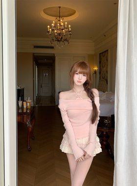 【瑞茜】少女心绪 秋季甜美纯欲风小众设计款上衣半裙 R9305D