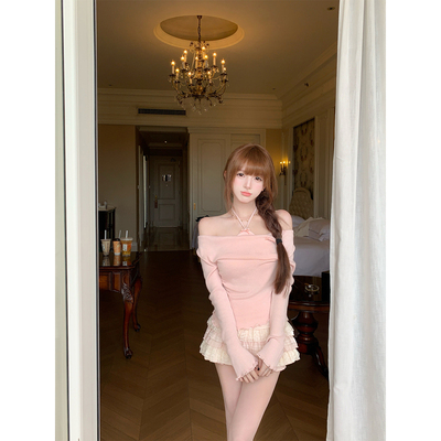 【瑞茜】少女心绪 秋季甜美纯欲风小众设计款上衣半裙 R9305D