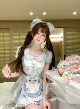 【瑞茜】甜喵日记 春季甜美公主风中式服装连衣裙子 R8586Y