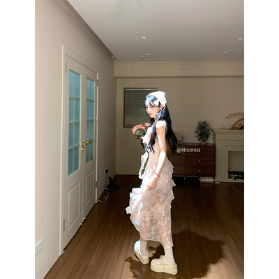 【瑞茜】微醺吉普岛 夏季甜美碎花收腰显瘦连衣裙R3337-1W