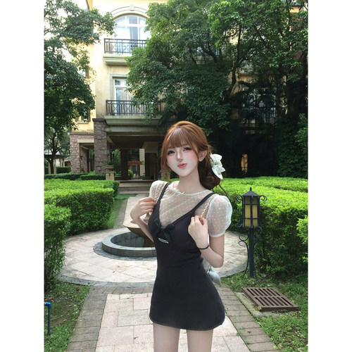 【瑞茜】元英气色 夏季纯欲风小众设计吊带连衣裙R3812W