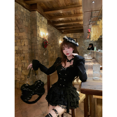 【瑞茜】暗巷甜梦 冬季纯欲风御姐权威氛围感时尚套装R1193-1T